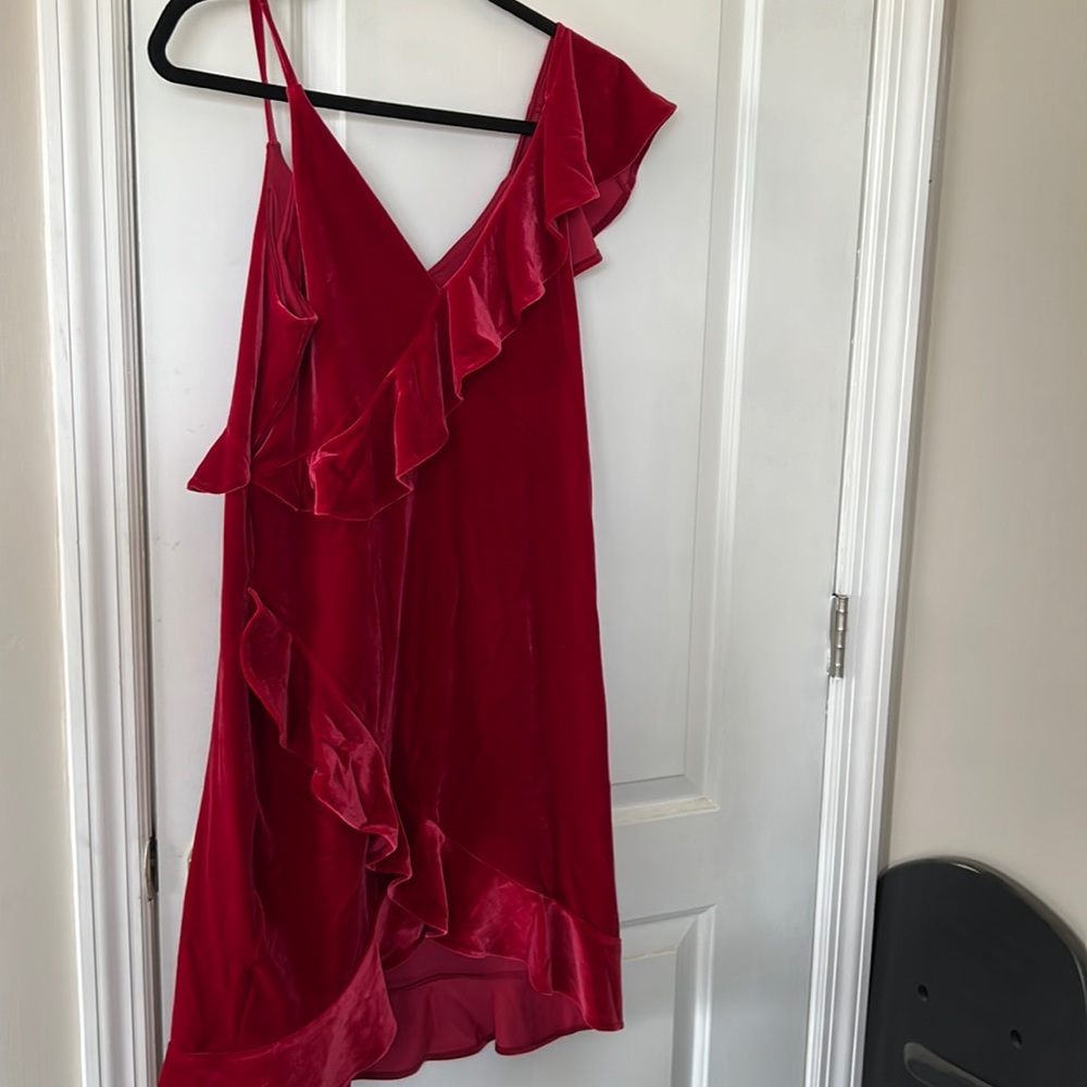 Express red velvet dress size medium